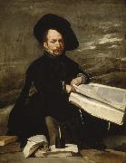 Diego Velazquez A Dwarf Holding a Tome on his Lap (Don Diego de Acedo,El Primo) (df01) Germany oil painting artist